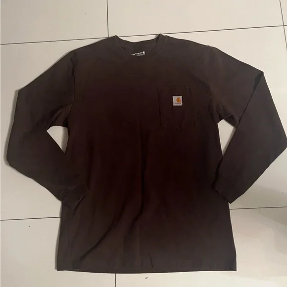 Carhartt Men's Brown Long Sleeve Shirt - Picture 2 of 4